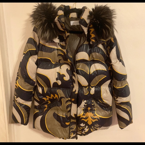 EMILIO PUCCI Goose down and fur puffer L - Picture 3 of 12